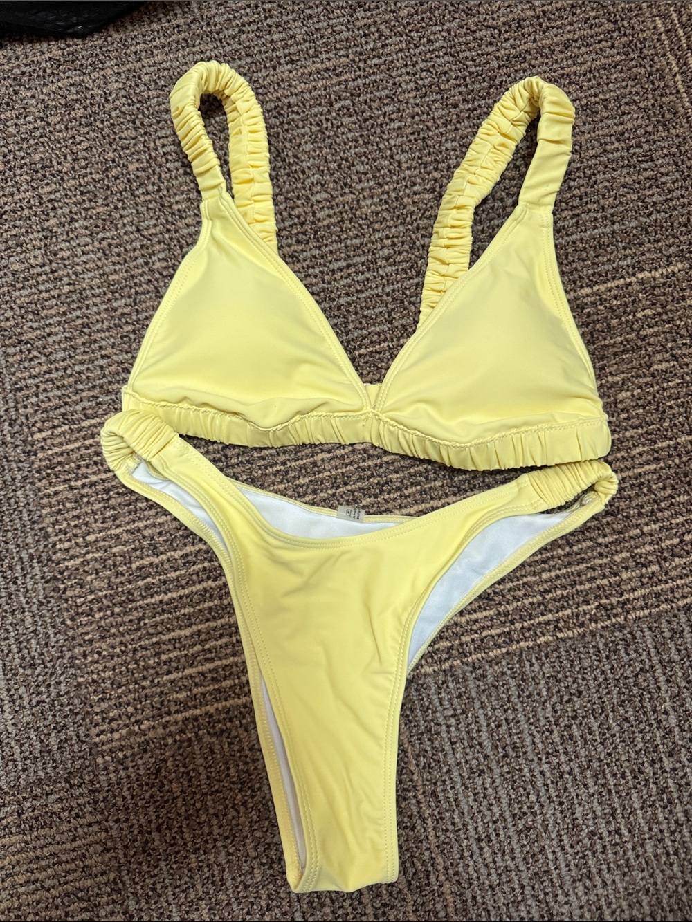 New without tags Yellow Ruching Bikini Set - Two Piece Swimwear